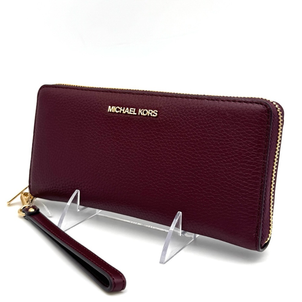 Michael Kors Large Continental Wallet Wristlet Ox Blood - Picture 2 of 7
